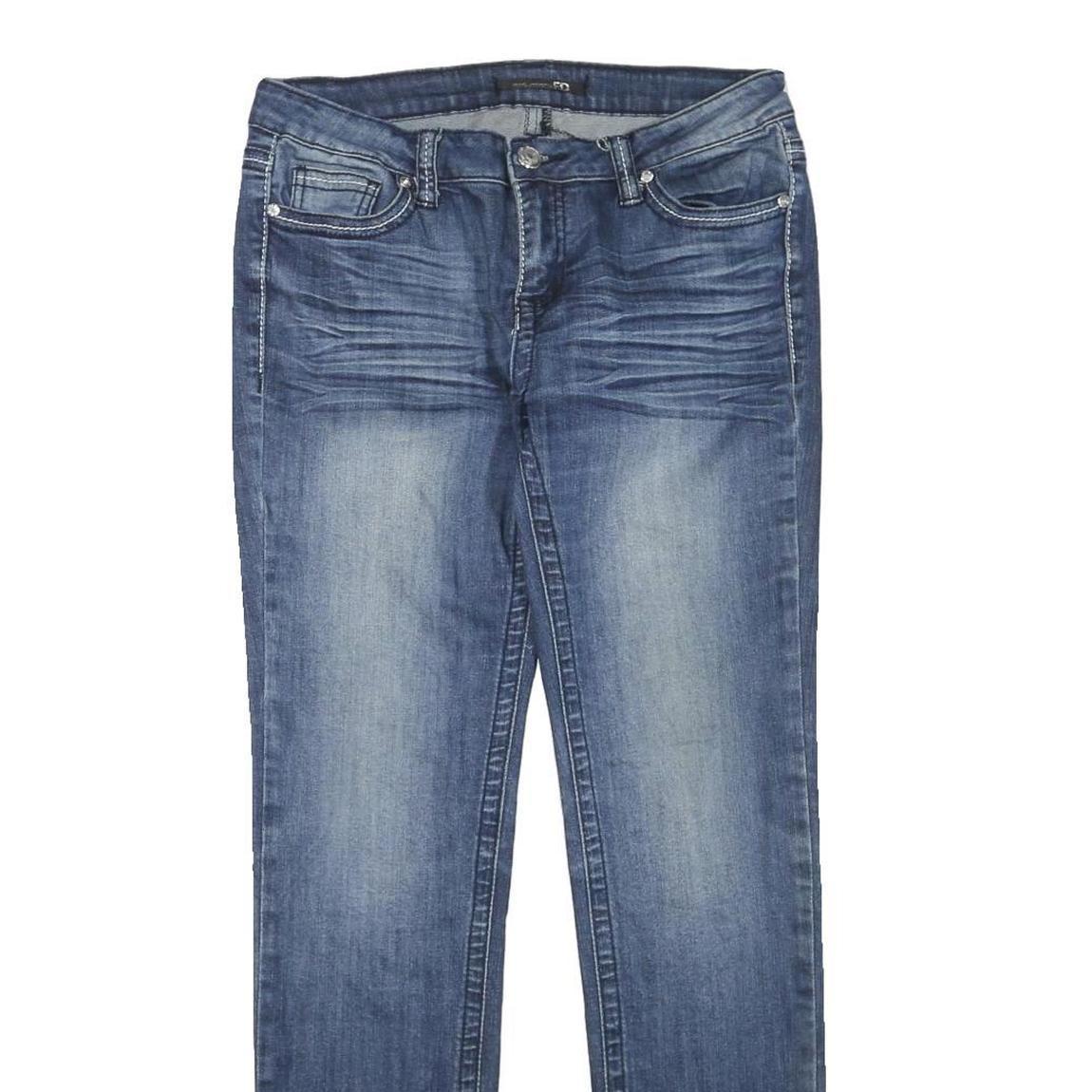 SEDUCTIONS FD Womens Jeans Blue Regular Straight Denim Medium Wash W32 L30