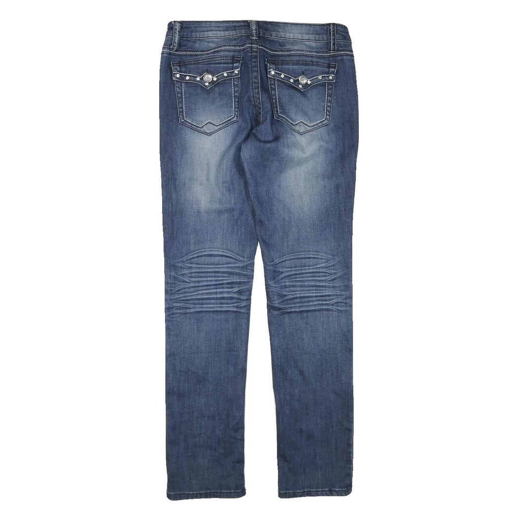 SEDUCTIONS FD Womens Jeans Blue Regular Straight Denim Medium Wash W32 L30