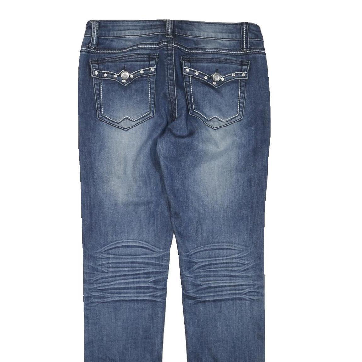 SEDUCTIONS FD Womens Jeans Blue Regular Straight Denim Medium Wash W32 L30