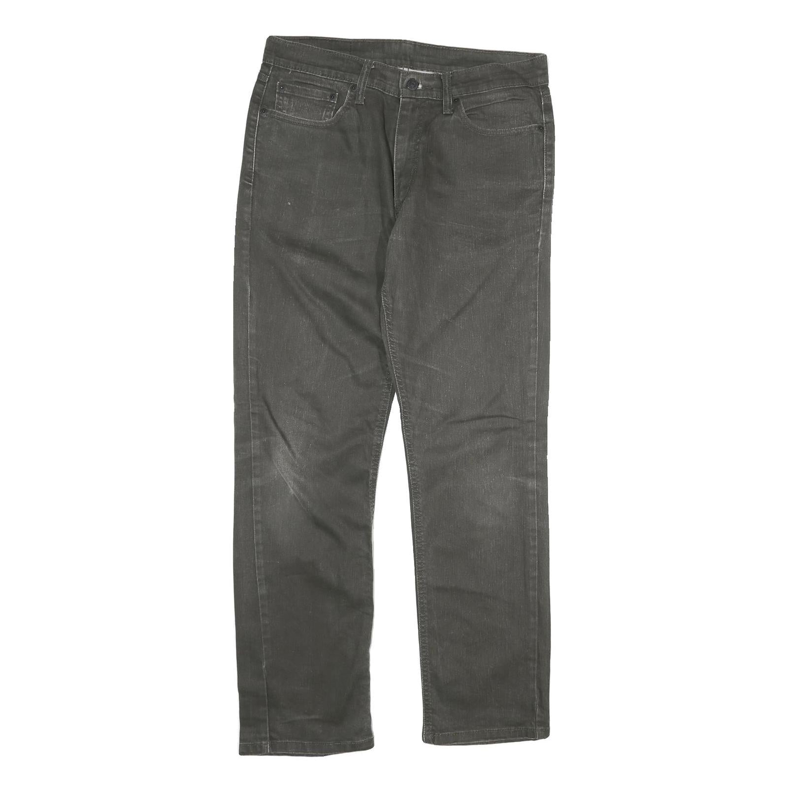 LEVI'S Mens Regular Fit Black Denim Straight Jeans W32 L32 Classic Zip Cotton