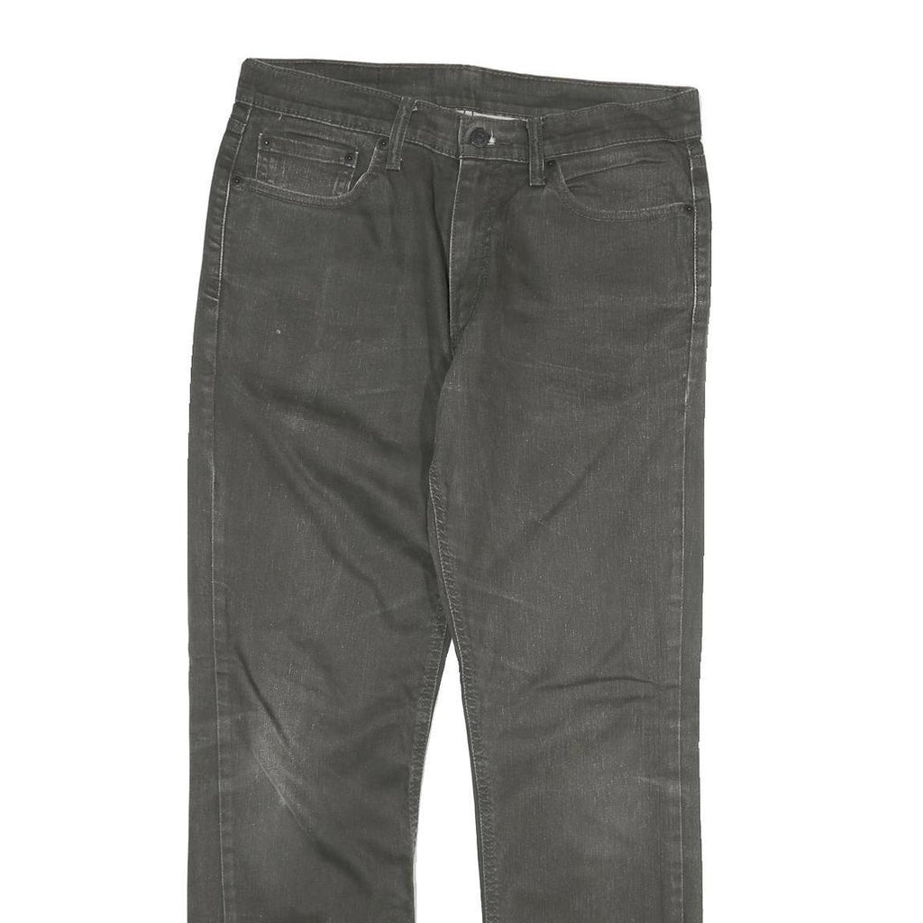 LEVI'S Mens Regular Fit Black Denim Straight Jeans W32 L32 Classic Zip Cotton