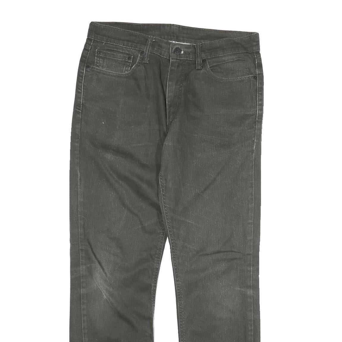 LEVI'S Mens Regular Fit Black Denim Straight Jeans W32 L32 Classic Zip Cotton