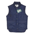 WOOLRICH Womens Navy Blue Quilted Nylon Puffer Vest Jacket S Button Closure