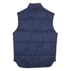 WOOLRICH Womens Navy Blue Quilted Nylon Puffer Vest Jacket S Button Closure