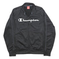 CHAMPION Mens Black Track Jacket M Polyester Zip Plain Sportswear