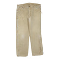 DICKIES Mens Jeans Beige Regular Straight Denim W40 L30 Workwear Zip Closure