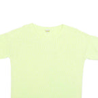 HOBBS LONDON Womens Yellow Plain Jumper Crew Neck Basic Knit L Cotton Blend