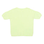 HOBBS LONDON Womens Yellow Plain Jumper Crew Neck Basic Knit L Cotton Blend