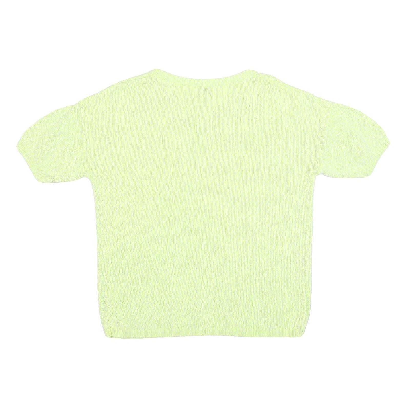 HOBBS LONDON Womens Yellow Plain Jumper Crew Neck Basic Knit L Cotton Blend