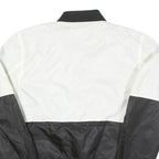 GUESS Mens Black & White Logo Zip Jacket S Polyester Blend Colourblock Casual