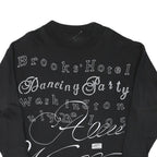 DAZNA Womens Black Cotton Blend Crew Neck M Graphic Print Sweatshirt