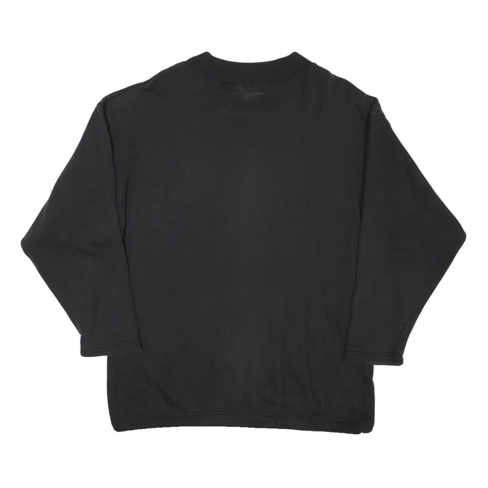 DAZNA Womens Black Cotton Blend Crew Neck M Graphic Print Sweatshirt