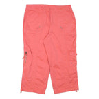 STYLE AND CO Womens Coral Cargo Shorts L W32 Cotton Blend Casual Pocketed