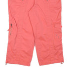STYLE AND CO Womens Coral Cargo Shorts L W32 Cotton Blend Casual Pocketed