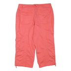STYLE AND CO Womens Coral Cargo Shorts L W32 Cotton Blend Casual Pocketed