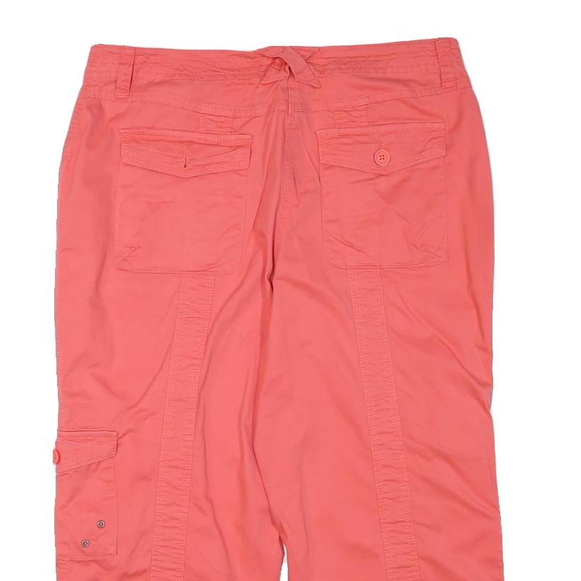 STYLE AND CO Womens Coral Cargo Shorts L W32 Cotton Blend Casual Pocketed