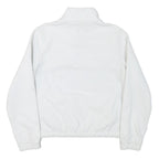 FILA Womens White & Black Logo Patterned Plain Half Zip Jumper XS Sportswear
