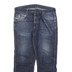CARHARTT Mens Relaxed Jeans Blue Denim W34 L26 Distressed Zip Cotton Blend