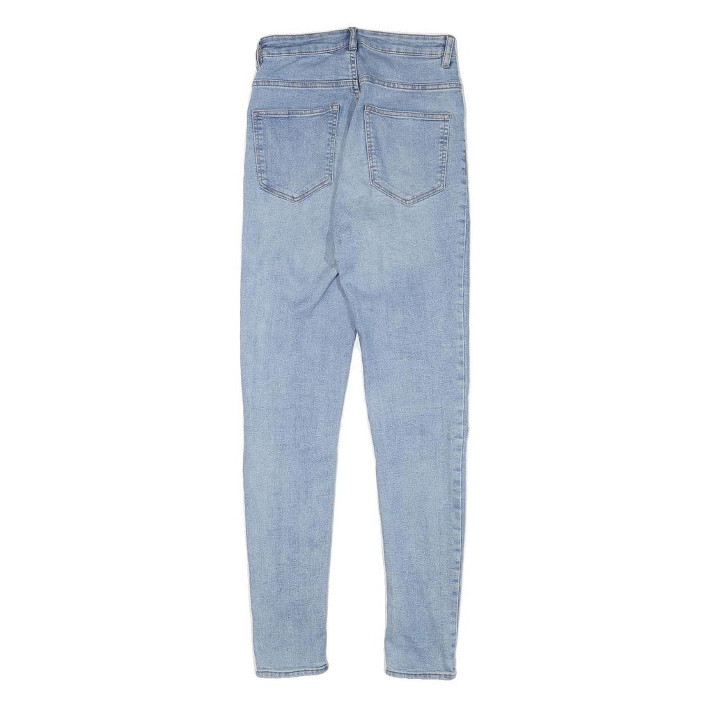 H&M Womens Blue Slim Skinny Denim Light Wash Jeans W24 L28 Stretch Cotton Blend