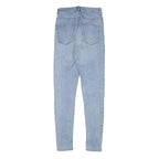 H&M Womens Blue Slim Skinny Denim Light Wash Jeans W24 L28 Stretch Cotton Blend