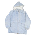 WINDSOR BAY Mens Blue Cotton Blend Jacket L Zip Hooded Casual Outerwear