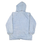 WINDSOR BAY Mens Blue Cotton Blend Jacket L Zip Hooded Casual Outerwear