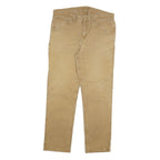 CARHARTT Mens Regular Fit Beige Cotton Blend Jeans W36 L31 Workwear Durable Zip