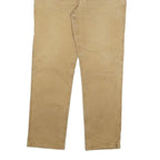 CARHARTT Mens Regular Fit Beige Cotton Blend Jeans W36 L31 Workwear Durable Zip