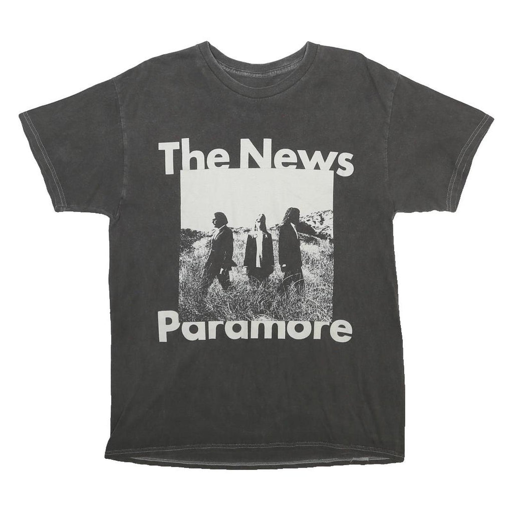 PARAMORE Mens Black Band T-Shirt S Short Sleeve Crew Neck Music Graphic