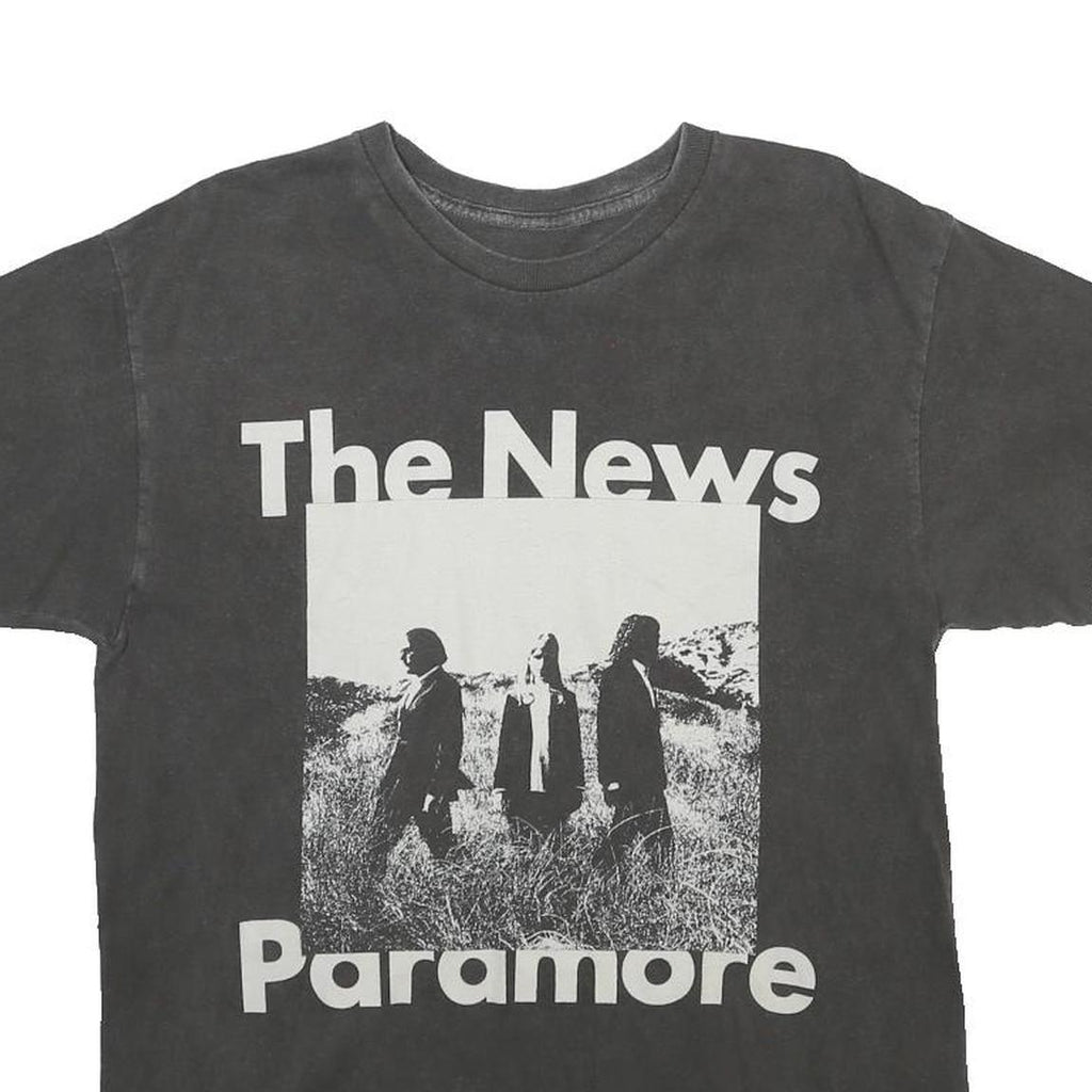 PARAMORE Mens Black Band T-Shirt S Short Sleeve Crew Neck Music Graphic