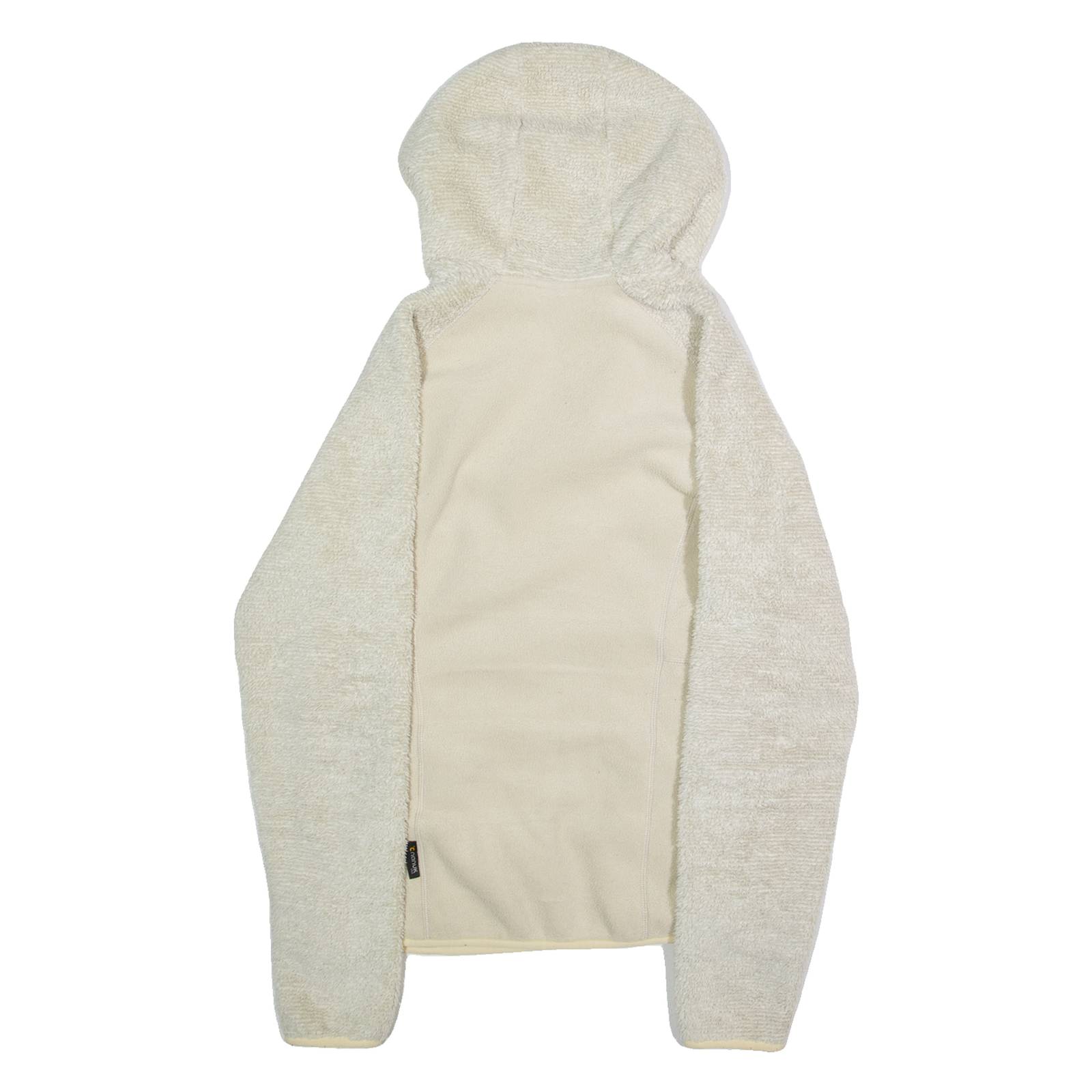JACK WOLFSKIN Womens Fleece Jacket Cream Hooded M