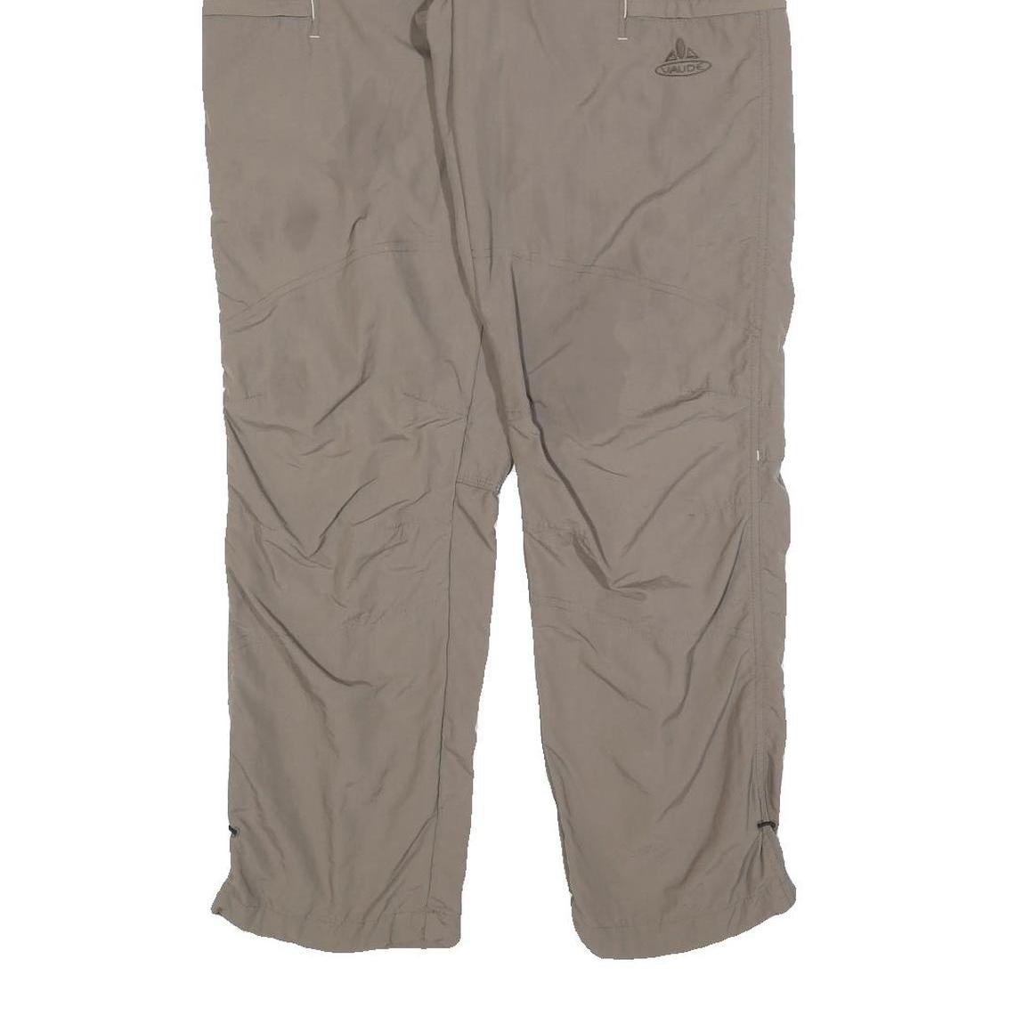 VAUDE Womens Polyester Blend Beige Regular Fit Straight Leg Trousers W28 L30