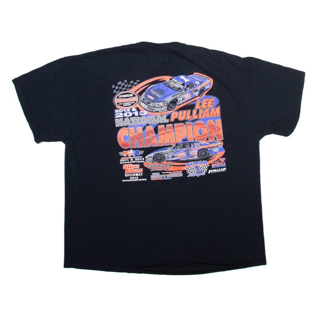 GILDAN Nascar Lee Pulliam Mens T-Shirt Black USA 2XL