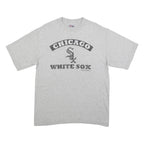 MAJESTIC Mens Grey Chicago White Sox Graphic T-Shirt M Short Sleeve Crew Neck