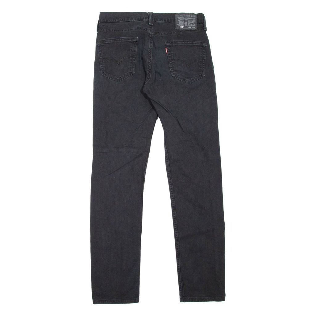 LEVI'S 511 Jeans Mens Black Slim Straight W30 L32