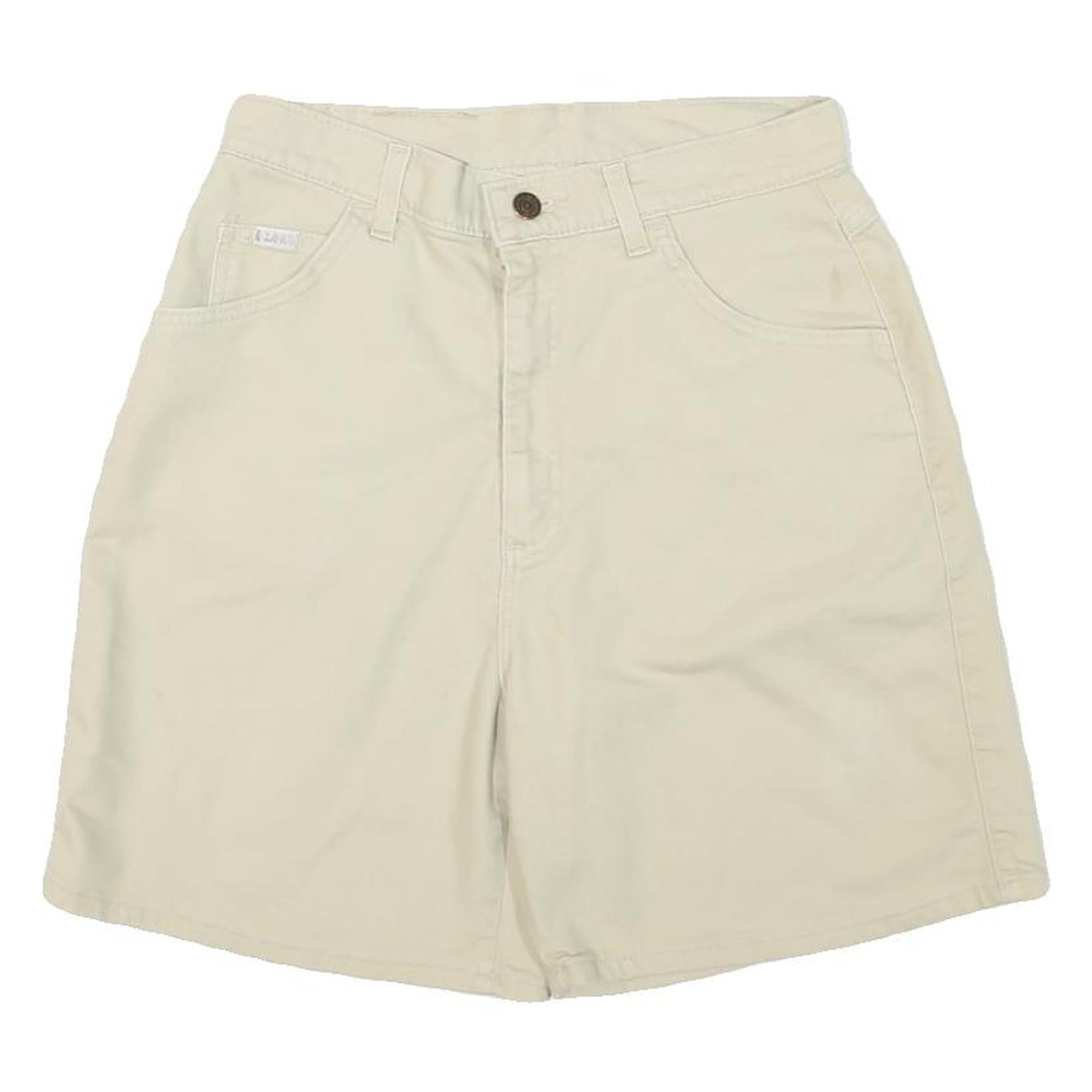 LEE Womens Shorts Cream Casual Plain M W28 Cotton Blend Comfortable Style
