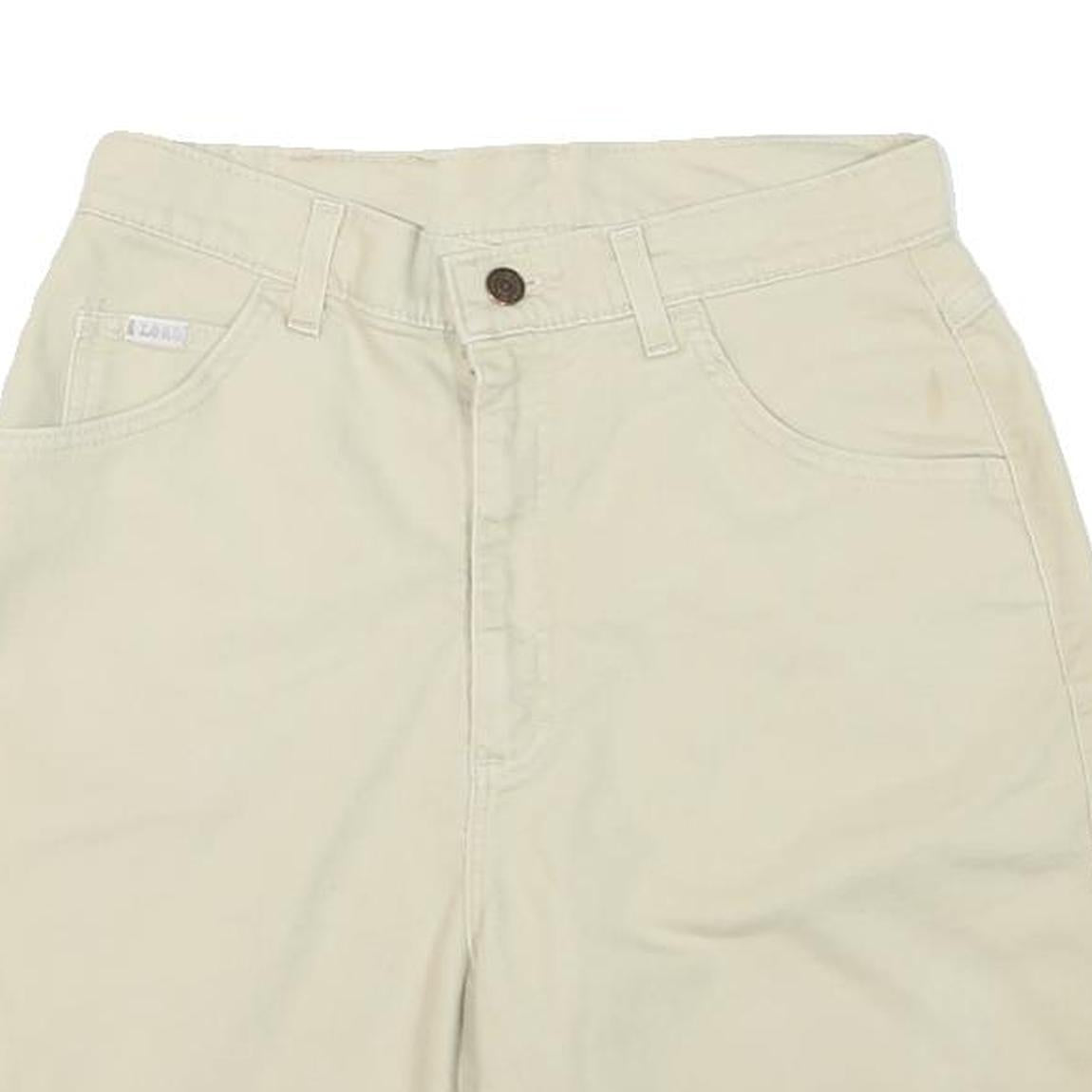 LEE Womens Shorts Cream Casual Plain M W28 Cotton Blend Comfortable Style