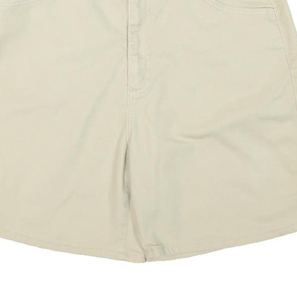 LEE Womens Shorts Cream Casual Plain M W28 Cotton Blend Comfortable Style