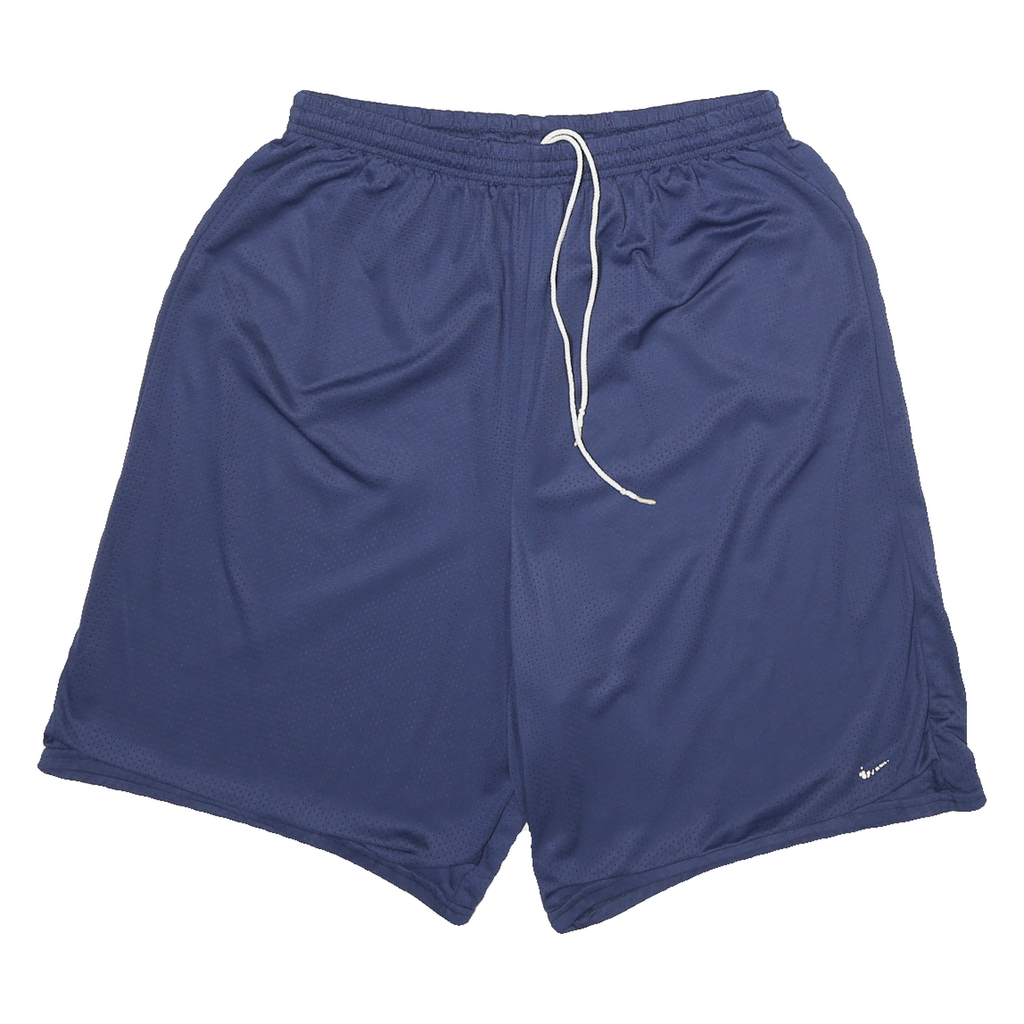 NIKE Mens Casual Blue Mesh Drawstring Shorts XL W28 Relaxed Fit Pockets