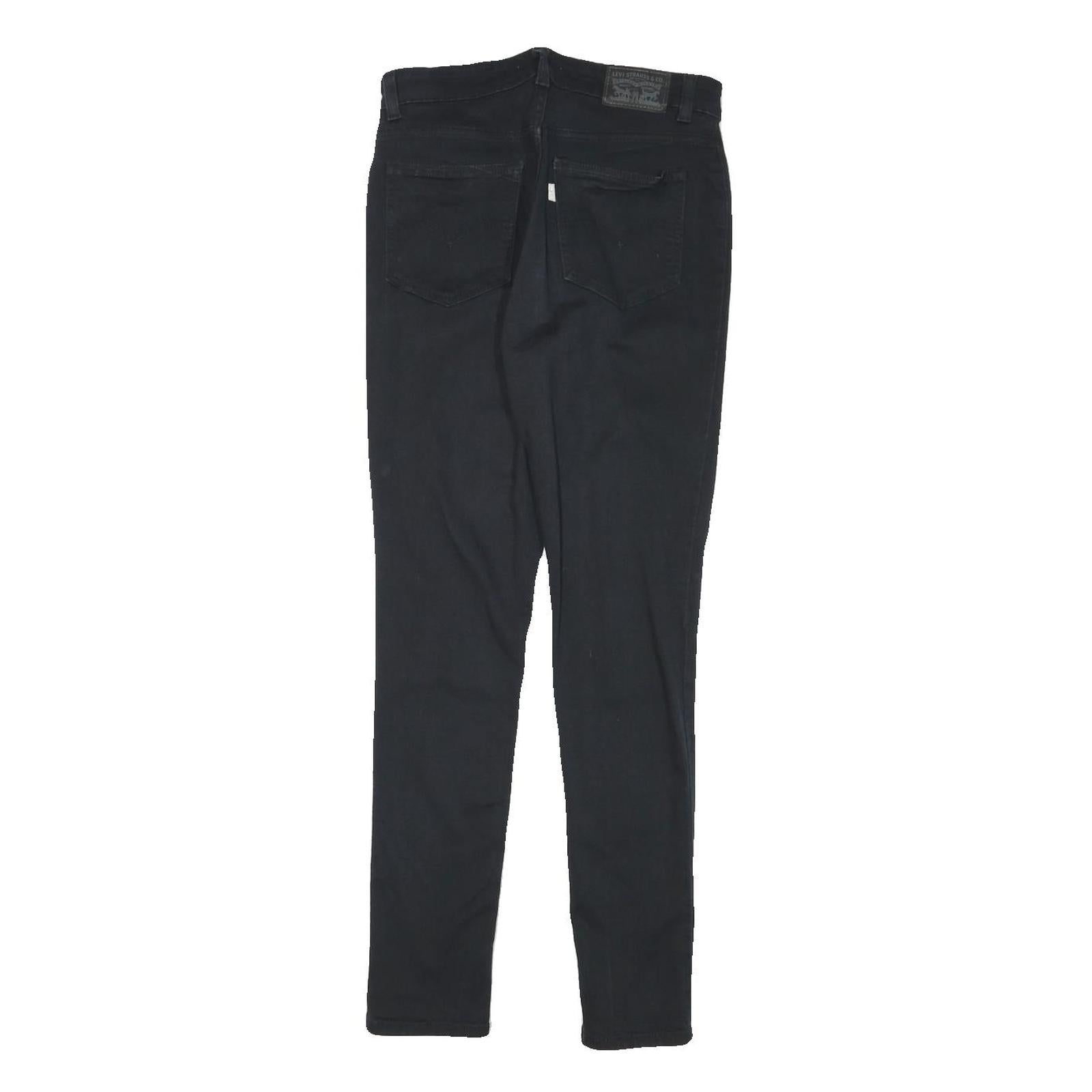 LEVI'S Womens Black Slim Skinny Denim Jeans W27 L28 Button Closure