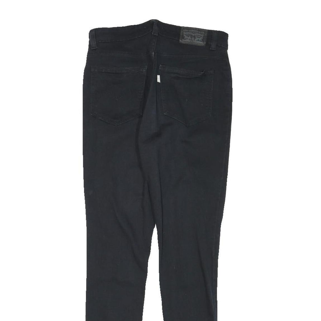LEVI'S Womens Black Slim Skinny Denim Jeans W27 L28 Button Closure