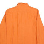 LACOSTE Mens Orange Linen Shirt L Button Down Collar Long Sleeve Casual