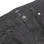 TRUE RELIGION Mens Slim Black Skinny Denim Cotton Blend Jeans W36 L33
