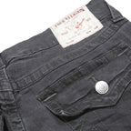 TRUE RELIGION Mens Slim Black Skinny Denim Cotton Blend Jeans W36 L33