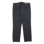 LOVE MOSCHINO Womens Cotton Blend Black Slim Trousers W30 L26 Heart Detail