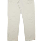 CALVIN KLEIN Mens Cotton Blend Beige Regular Straight Trousers W34 L30 Zip