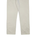 CALVIN KLEIN Mens Cotton Blend Beige Regular Straight Trousers W34 L30 Zip