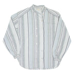 Womens Printed Blouse Blue Long Sleeve Striped L