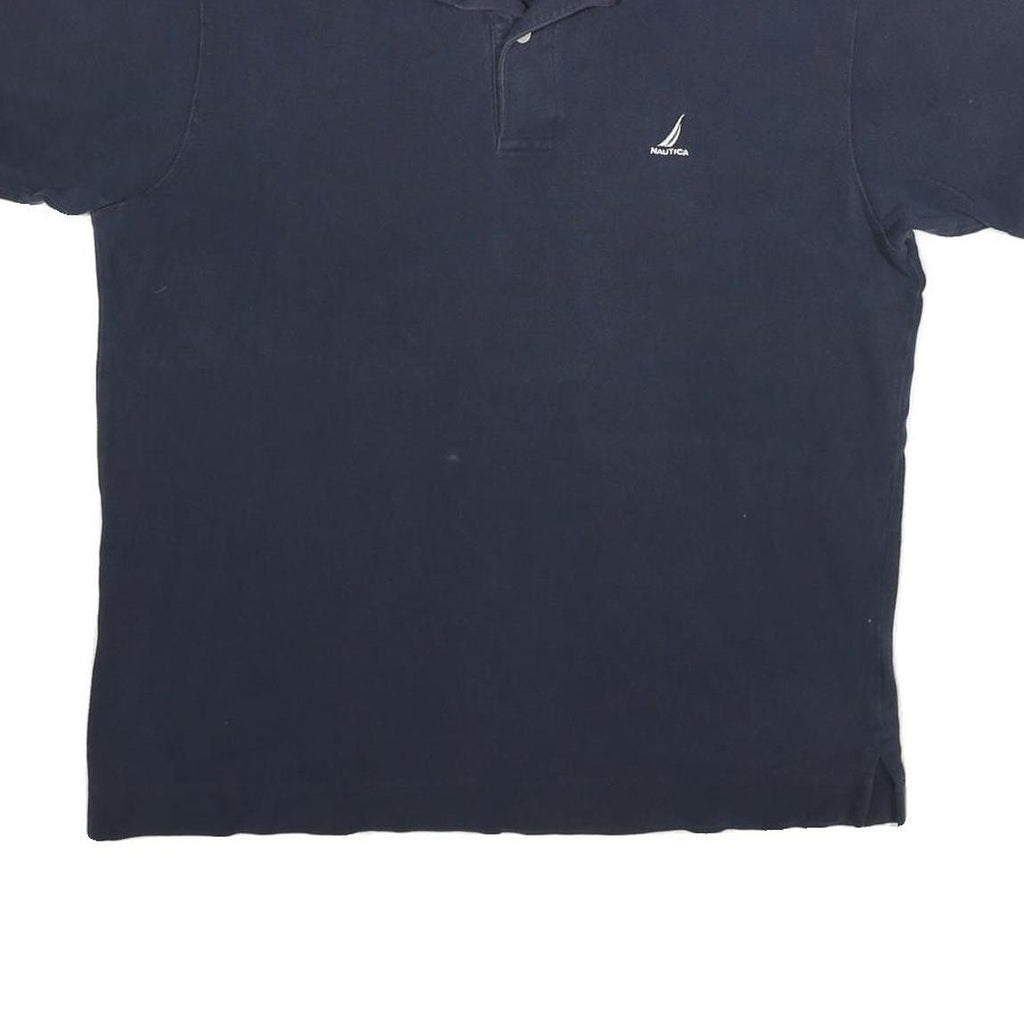 NAUTICA Mens Blue Short Sleeve Plain S Cotton Polo Shirt Casual Summer