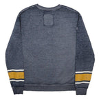 SUPERDRY Mens Blue Yellow Tri League Crew Neck M Sweatshirt Cotton Blend Casual